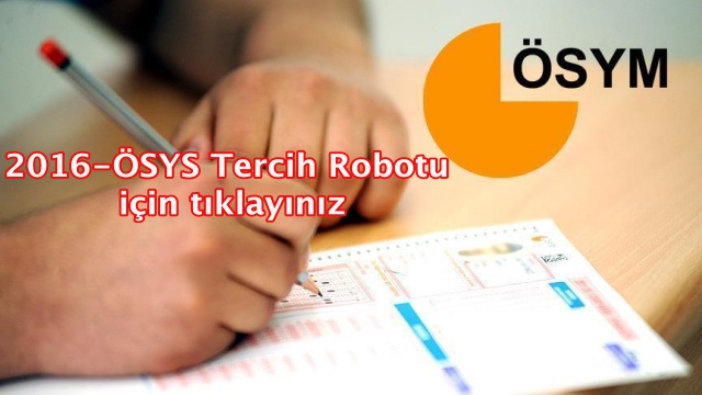 2016-ÖSYS Tercih Robotu yayında!