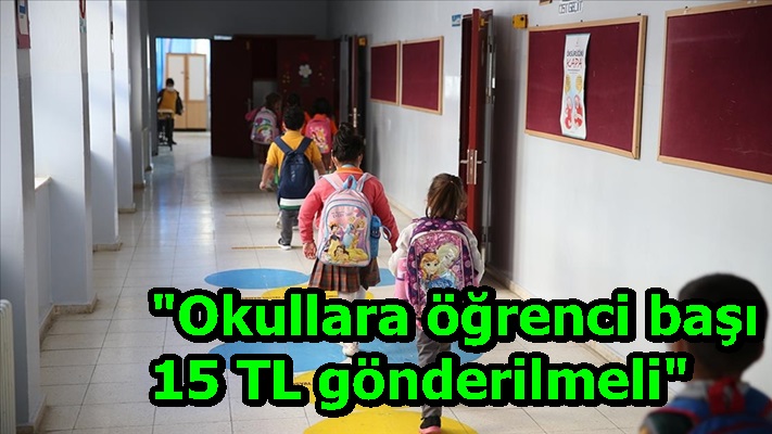 "Okullara öğrenci başı 15 TL gönderilmeli"