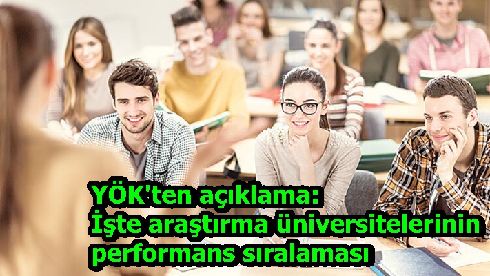 YÖK'ten açıklama: İşte araştırma üniversitelerinin performans sıralaması