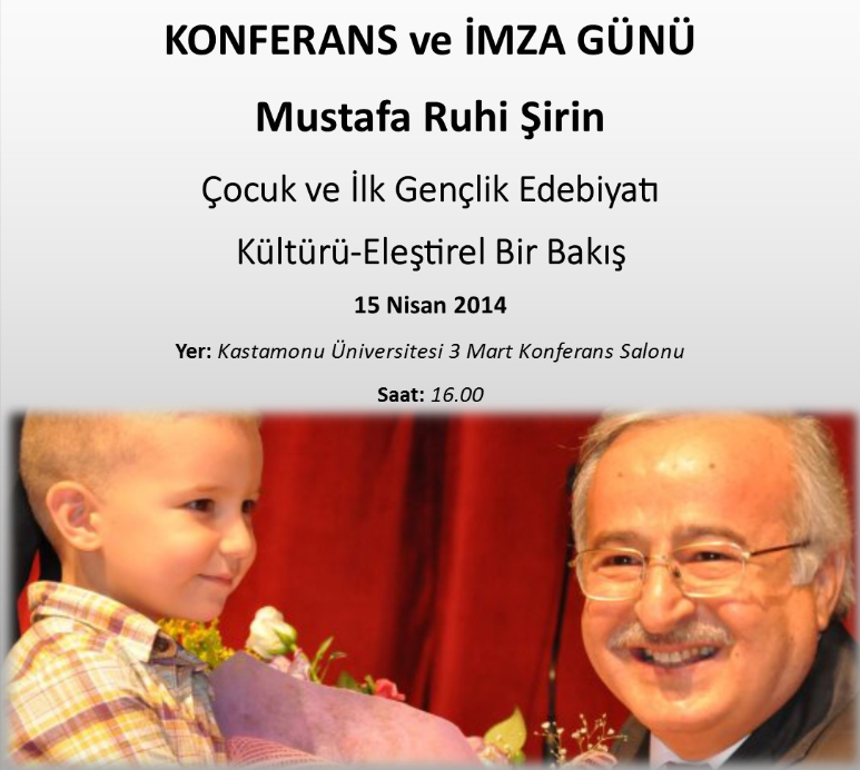 Mustafa Ruhi Şirin 15-16 Nisan'da Kastamonu'da Öğrencilerle Buluşacak
