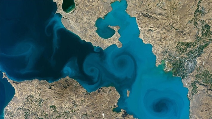 Van Gölü'nün uzaydan çekilen fotoğrafı NASA'nın favorileri arasında