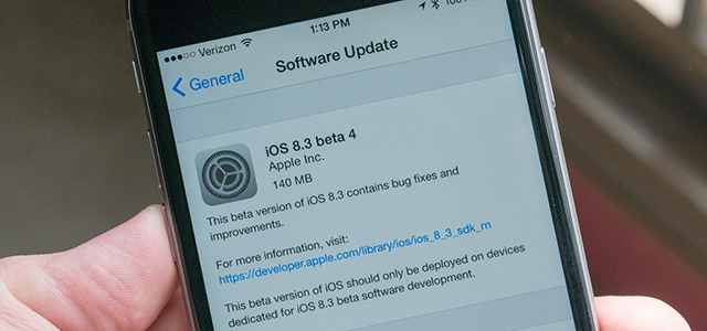 iOS 8.3 Beta 4 İndirmek İçin Hazır