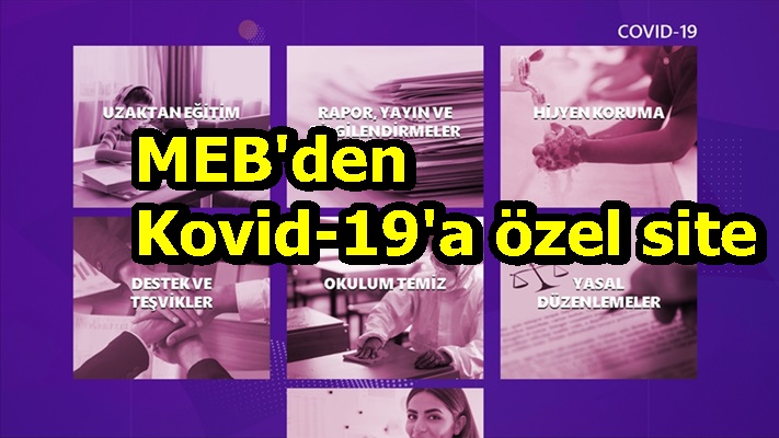 MEB'den Kovid-19'a özel site