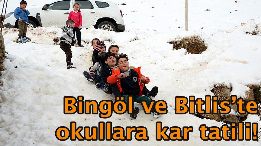 Bingöl ve Bitlis’te okullara kar tatili!