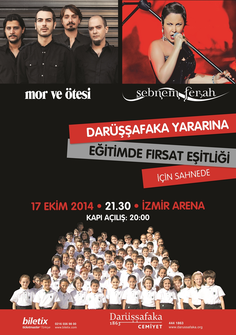 Mor ve ötesi ile Şebnem Ferah Darüşşafaka için İzmir Arena’da sahne alıyor  