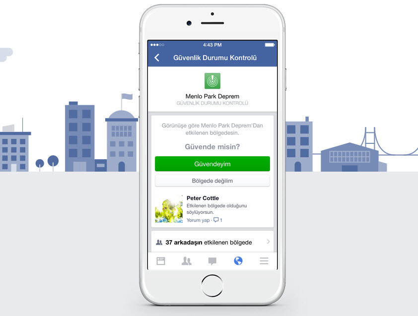 Facebook'tan afet durumlarına özel uygulama