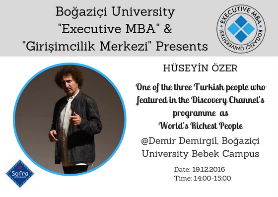  Dünyanın en zengin 3 Türk’ünden biri Boğaziçi Üniversitesi'nde