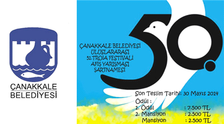 Çanakkale belediyesi Uluslararası 51. Troia Festivali Afiş Yarışması