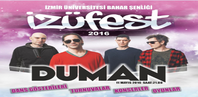 İzmir Üniversitesinin Bahar Şenliğinde 'Duman' rüzgârı esecek