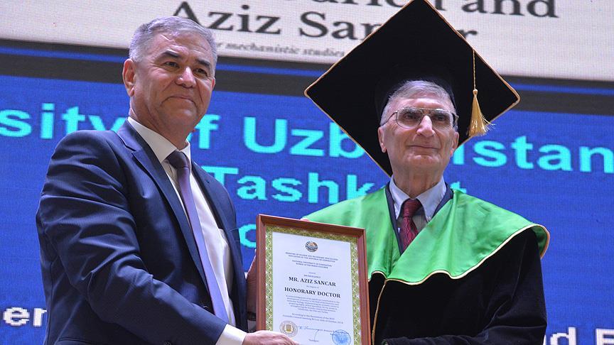 Nobel ödüllü Sancar'a Özbekistan'da fahri doktora