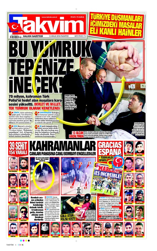 Beşiktaş'taki terör saldırılarını medya nasıl gördü?